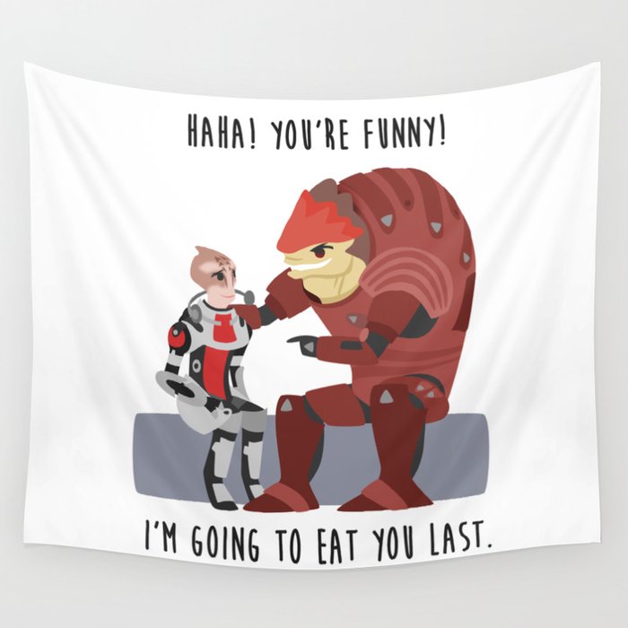 Mass Effect - Wrex and Mordin Wall Tapestry