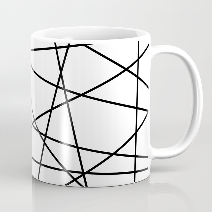 Geometric Lines (black/white) Coffee Mug