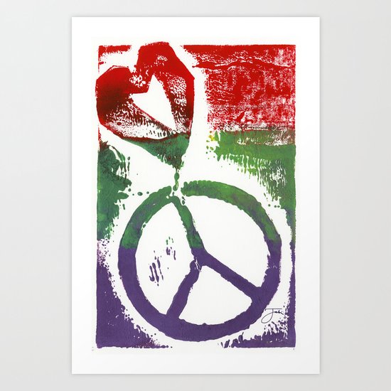Peace & Love Art Print