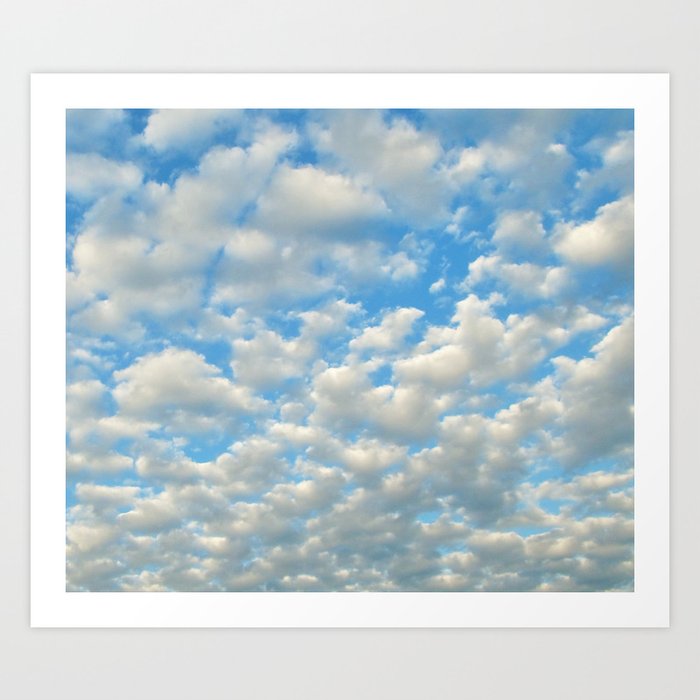 POPCORN CLOUDS Art Print by Marianna Mills Society6