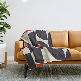 bauhaus mid century shapes abstract Throw Blanket