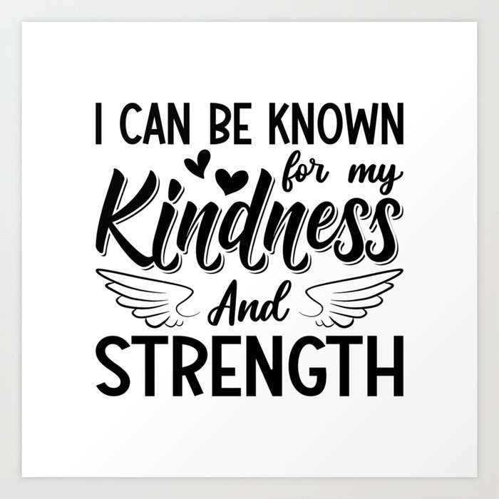 Mental Health Kindness And Strength Anxiety Anxie Art Print