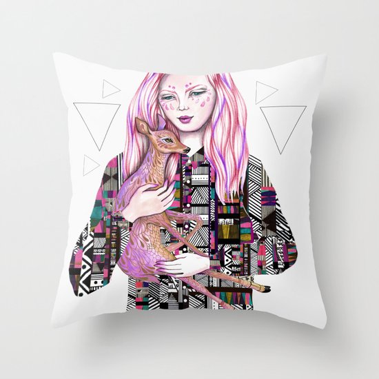 EMBRACE by Kris Tate and Ola Liola Throw Pillow