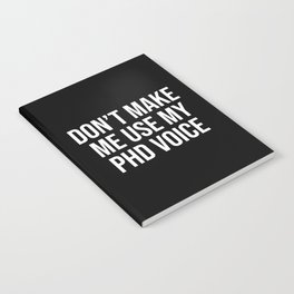 PHD, Funny Saying Notebook