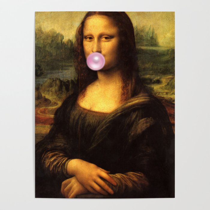 Mona Lisa Bubble Gum Poster