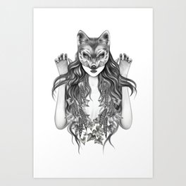Wolf Woman Art Print