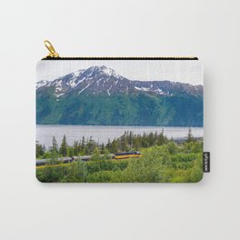 Alaska Passenger Train - Bird Point Carry-All Pouch | Mountain, Landscape, Alaskantrain, Passengertrain, Turnagainarm, Explore, Scenic, Train Photography, Cookinlet, Train Engine 3007 