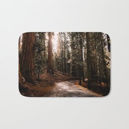 Walking Sequoia 4 Bath Mat | Redwoods, Print, Hiking, Warmth, Nationalpark, Sunset, Landscape, Sequoia, Pinetrees, Explore 