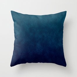 Dusty Leather Blue Midnight Gradient Design Print Throw Pillow