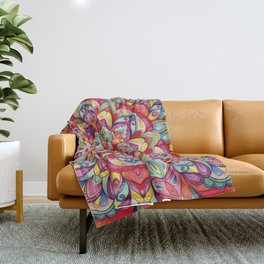 Retro Glass Mandala Throw Blanket