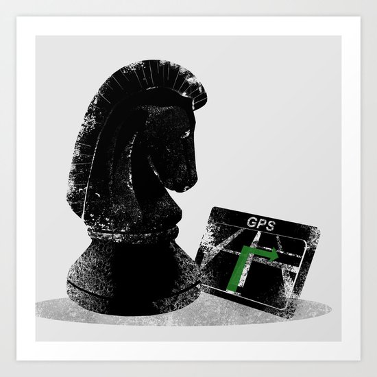 Chess Horse - Knight Moves " L " Art Print