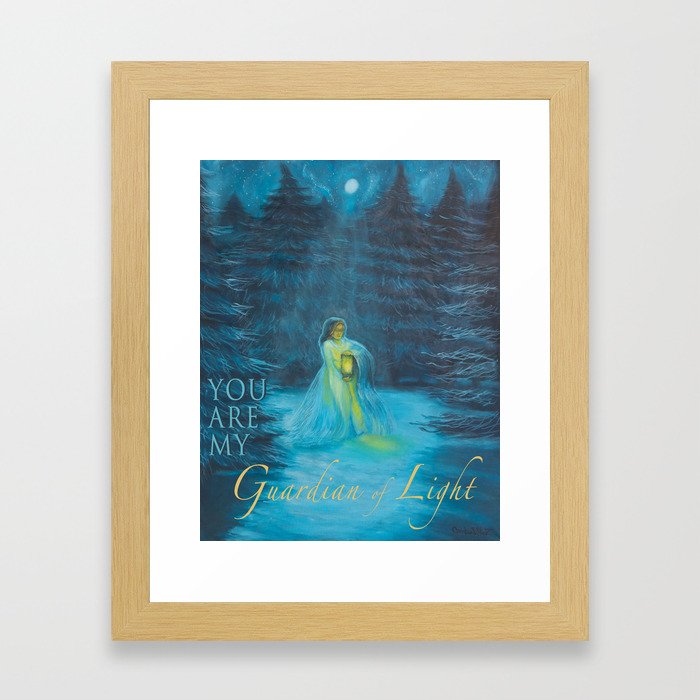 You are my guardian of light Framed Art Print