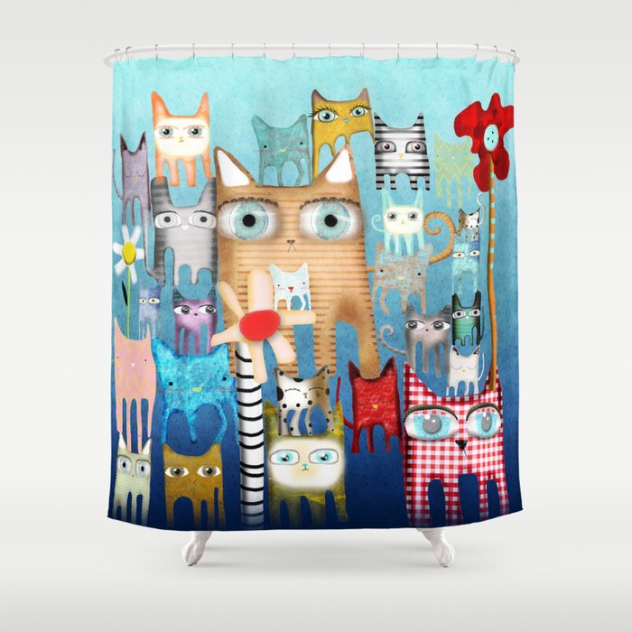 Bunch of Cats Shower Curtain