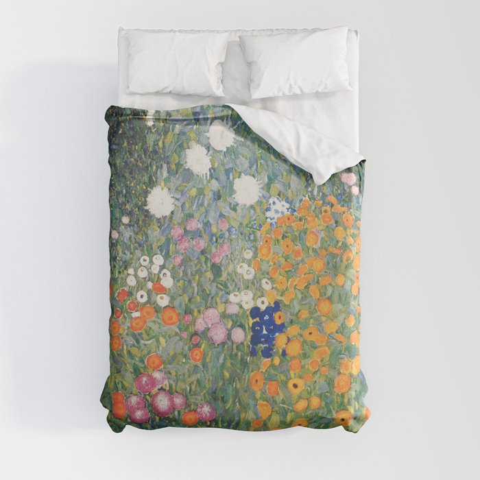 Flower Garden - Gustav Klimt Duvet Cover