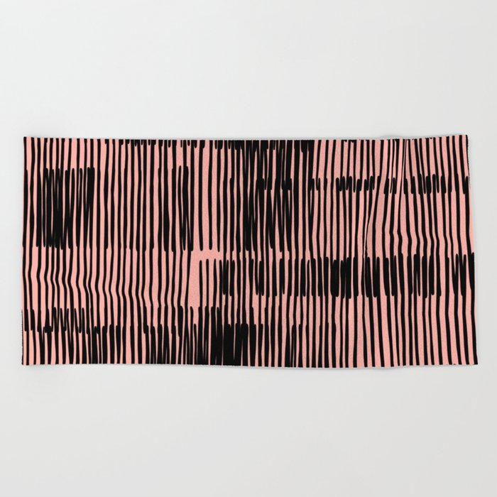 Lines | Strong Earth Color Beach Towel