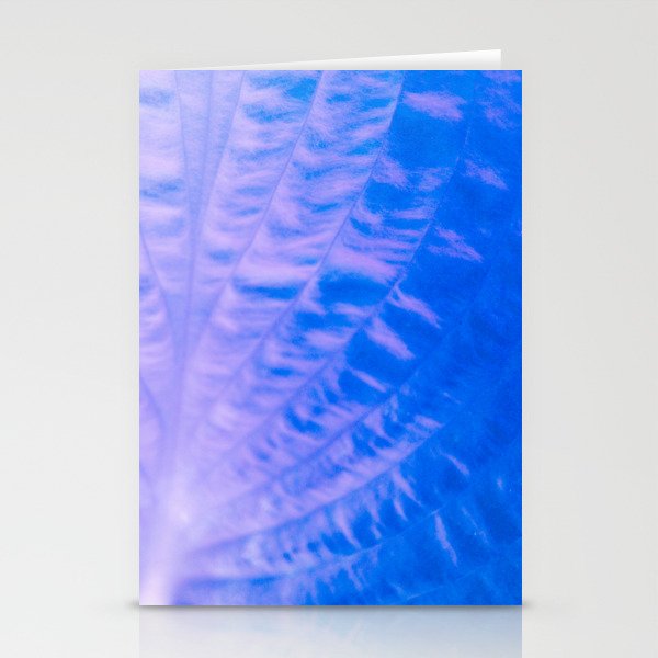 Blue Leaf Effects Vertical Stationery Cards