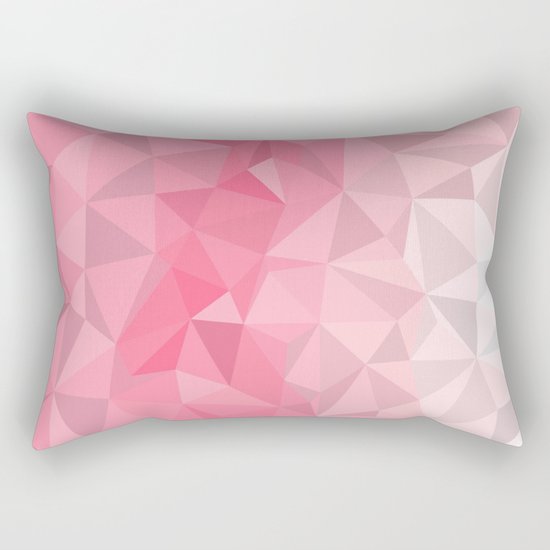 Pink Polygon Rectangular Pillow