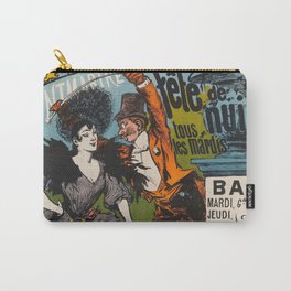 En En Elysee Montmartre - Adolphe Léon Willette (French, 1857 - 1926) Vintage Illustration Carry-All Pouch | Tournee, Advertising, Cabaret, Graphicdesign, Black, Art, French, Travel, Advertisement, Paris 