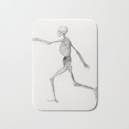 Human Skeleton, Lateral View Bath Mat