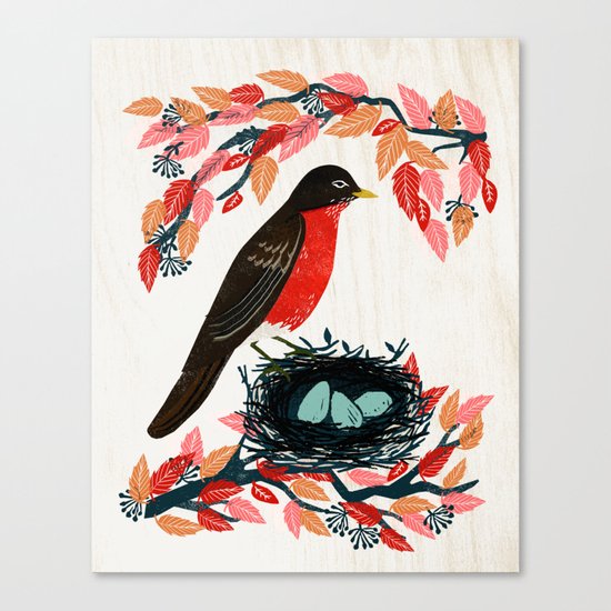 Robin's Nest by Andrea Lauren Canvas Print