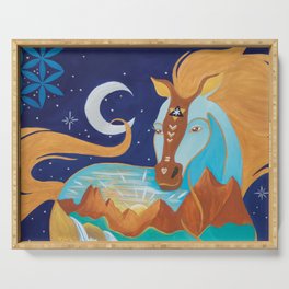 The sacred horse Serving Tray