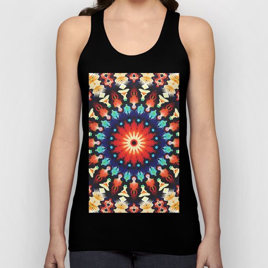 Colorful Mandala Motif Unisex Tank Top
