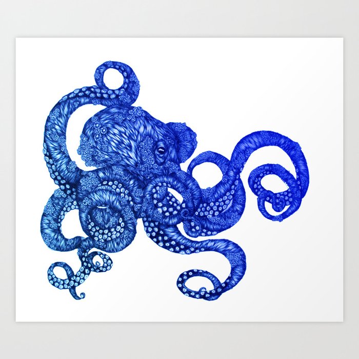 Ombre Octopus Art Print