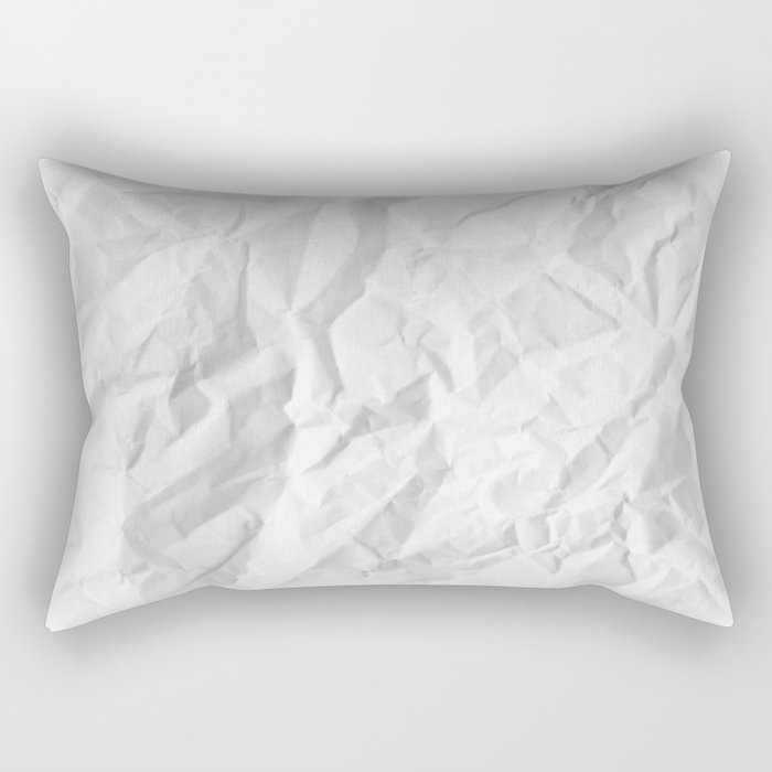WRINKLED WHITE PAPER SHEET Rectangular Pillow