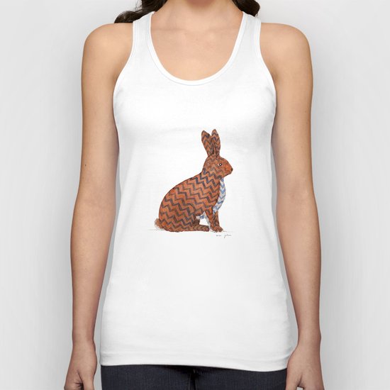 zig zag rabbit Unisex Tank Top