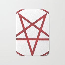 Pentagram Bath Mat | Sabrina, Religon, Digital, Hailsatan, Graphicdesign, Red, Salem, Satan, Worship, Blood 