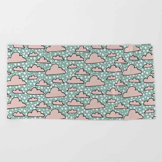 Let it snow Beach Towel