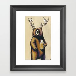 Beer is my spirit animal. Framed Art Print