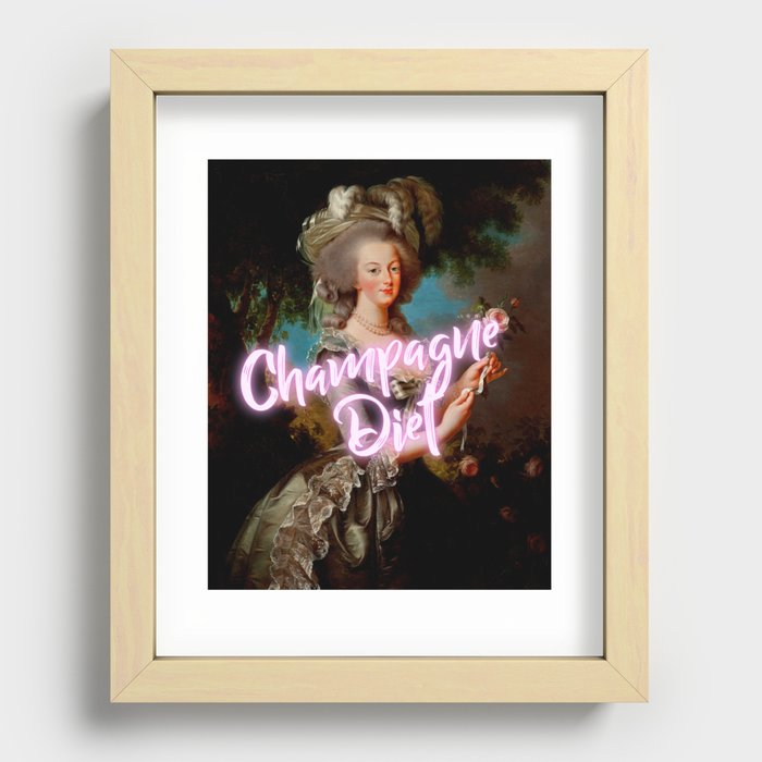 'Champagne Diet' Marie Antoinette  Recessed Framed Print