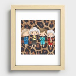 Golden Girls in Cheetah Animal Print Remix Recessed Framed Print