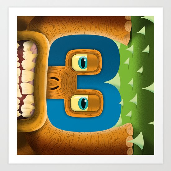 number 3 (1 of 9) Art Print