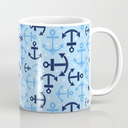 Anchors and Stars in Blue Coffee Mug