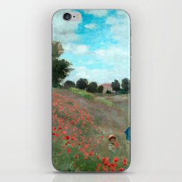 Claude Monet -  Wild Poppies Near Argenteuil 1873 iPhone Skin