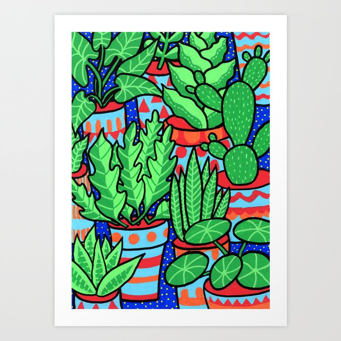 Plants more plants Art Print