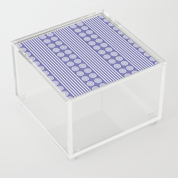 Very Peri Stripes & Circles Acrylic Box