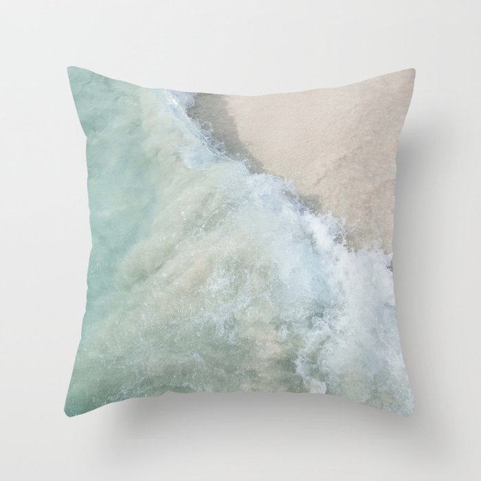 Caribbean Sea Foam Bliss #1 #ocean #wall #art #society6 Throw Pillow