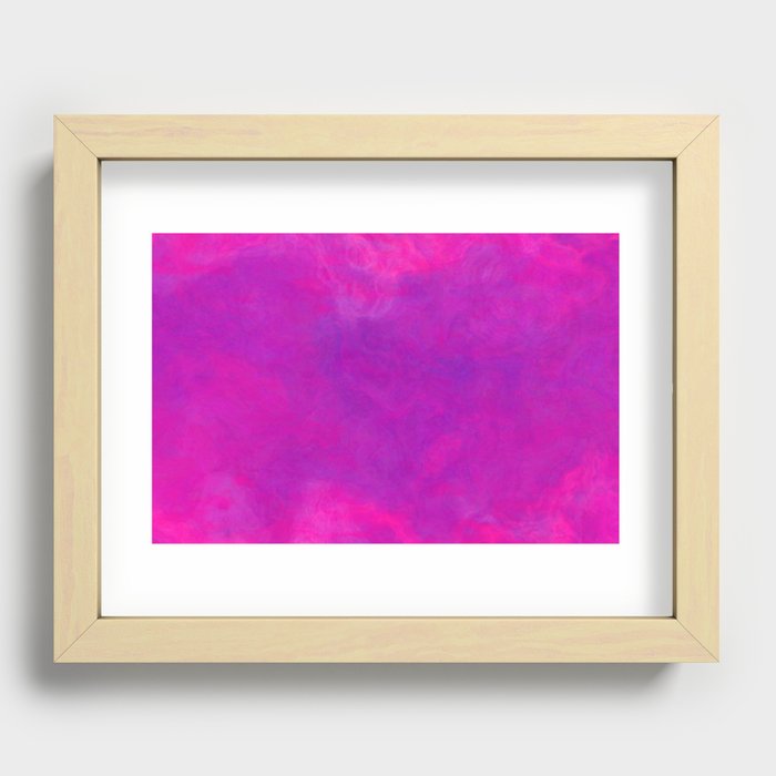 Bright Pink Violet Recessed Framed Print