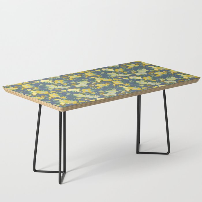 lemon yellow and blue grey evening primrose flower meaning youth and renewal Coffee Table