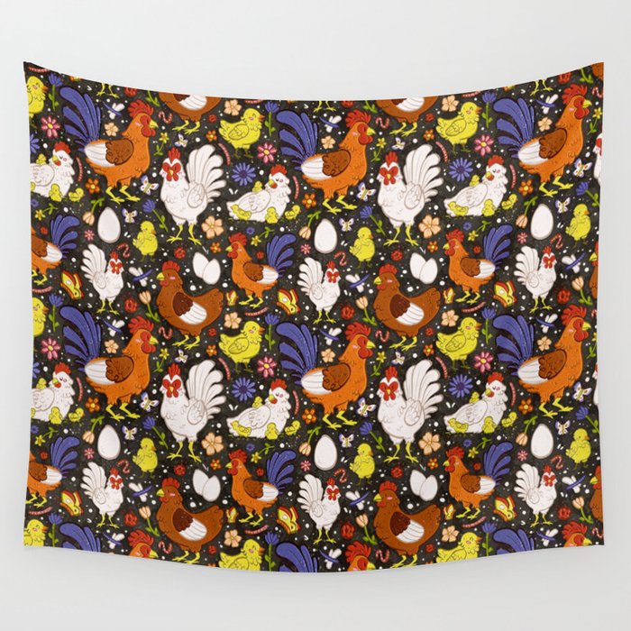 Spring Chicken - The Coop Wall Tapestry