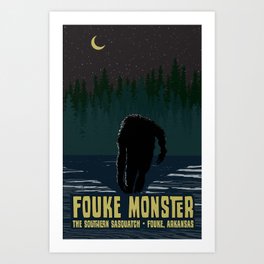 Fouke Monster | midnight Art Print