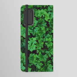 Parsley leaves | Fresh aromatic herbs pattern | Staple of Italian cuisine Android Wallet Case