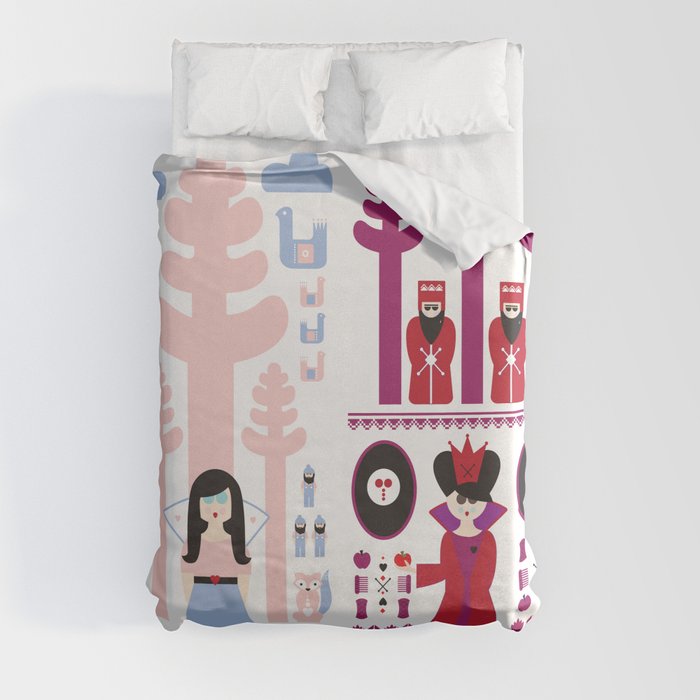 Good vs Evil: Snow White and the Evil Queen Duvet Cover