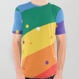 Rainbow Pride Aesthetic All Over Graphic Tee