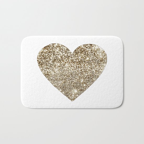 GOLD Heart-8 Bath Mat
