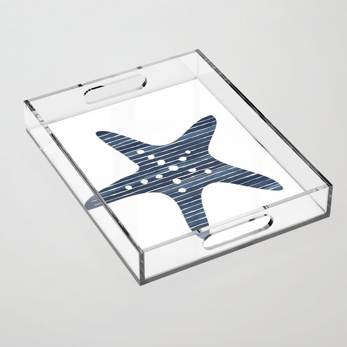 Starfish with Pattern Overlays Acrylic Tray