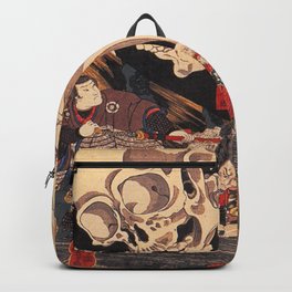 Takiyasha the Witch and the Skeleton Spectre, by Utagawa Kuniyoshi Backpack | Gashadokuro, Ghostsofjapan, Drawing, Vintage, Japan, Spirits, Skeleton, Ghosts, Illustration, Japaneseghosts 